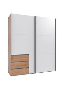 wimex, Schwebetürenschrank »Level by fresh to go«, plankeneichefarben, weiß, B/H/T: 200 cm x 236 cm x 65 cm