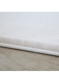 Ayyildiz Teppiche, Hochflor-Teppich &raquo;POUFFY 5100&laquo; rund 20 mm H&ouml;he L&auml;ufer, weicher glatter Softflor, Kaninchen Fell Haptik, waschbar, cream, Polyester,