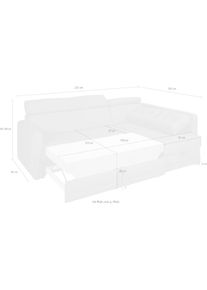 exxpo - Sofa Fashion, exxpo - sofa fashion Ecksofa &raquo;Arles, Federkern, OTTOs Choice, zeitlos, Breite 225cm, L-Form&laquo; wahlweise mit Bettfunktion und 