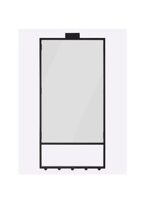 HEINE HOME, HEINE HOME Wandgarderobe, schwarz, Stahl, B/H/T: 45 cm x 93 cm x 9 cm