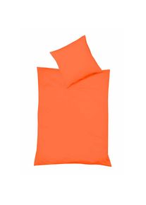 Fleuresse, Fleuresse Bettwäsche »Provence« 2 Stk. tlg., orange, Halbleinen, Obermaterial: 50% Baumwolle, 50% Leinen, 1 Stk.
