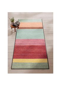 Salonloewe, Fussmatte 7 mm Höhe, rot, grün, gemustert, Kunstfaser, Polyamid, 7 mm