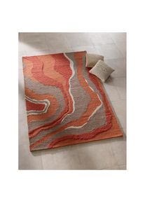 Heine Home, heine home Teppich 12 mm Höhe, terra, taupe, Schurwolle, Wolle, 12 mm