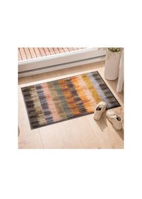 Fussmatte rechteckig 7 mm Höhe, braun, gemustert, Kunstfaser, Polyamid, 7 mm