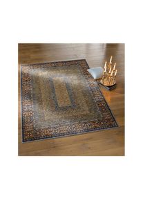 Heine Home, heine home Teppich 7 mm Höhe, blau, grün, gemustert, Kunstfaser, Polyester, 7 mm