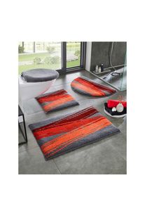 Grund, Badematte, grau, rot, 1 Stk.