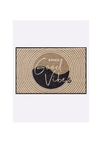 Salonloewe, Fussmatte 7 mm Höhe, taupe, ecru, Kunstfaser, Polyamid, 7 mm