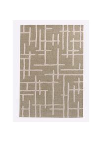 Heine Home, heine home Teppich 12 mm Höhe, grün, ecru, Kunstfaser, Polyester, 12 mm