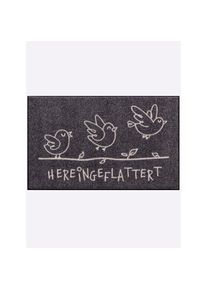 Salonloewe, Fussmatte rechteckig 7 mm H&ouml;he, anthrazit, Kunstfaser, Polyamid, 7 mm