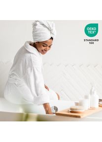 Bruno Banani, Unisexbademantel &raquo;Roy, ideal f&uuml;r Sauna & Spa, Hotelbademantel, Morgenmantel&laquo; 1 Stk. mit farblich abgesetzten Streifen, Bademantel, 