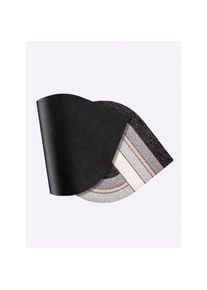 Salonloewe, Fussmatte rechteckig 7 mm Höhe, schwarz, weiß, Kunstfaser, Polyamid, 7 mm