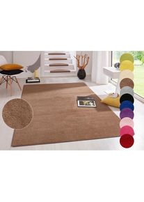 Hanse Home, Hanse Home Teppich &raquo;Fancy&laquo; rechteckig 7 mm H&ouml;he Kurzflor, L&auml;ufer, uni, gekettelt, Wohnzimmer, Schlafzimmer, Esszimmer, braun, Kunstfaser, 