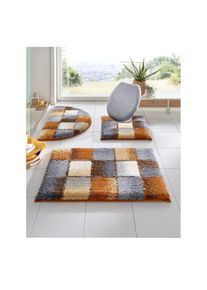 Grund, Badematte, apricot, grau, gemustert, 1 Stk.