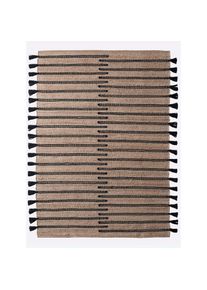 Heine Home, heine home Teppich 9 mm Höhe, natur, schwarz, Baumwolle, Jute, 9 mm