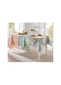 Tischdecke, pistazie, weiß, bedruckt