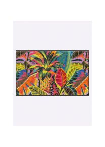 Salonloewe, Fussmatte rechteckig 7 mm Höhe, grün, orange, Kunstfaser, Polyamid, 7 mm