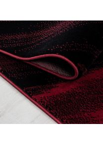 Ayyildiz Teppiche, Teppich &raquo;Miami 6630&laquo; rechteckig 12 mm H&ouml;he L&auml;ufer, Kurzflor, Wohnzimmer, rot, schwarz, Kunstfaser, 12 mm