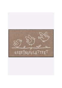 Salonloewe, Fussmatte rechteckig 7 mm H&ouml;he, taupe, Polyamid, 7 mm