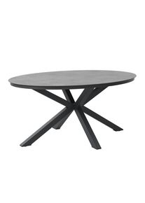 Ambia Garden Gartentisch , Anthrazit , Metall, Kunststoff , oval , X-Form , 180x76x120 cm , Gartenm&ouml;bel, Gartentische, Gartentische