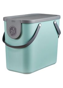 Rotho Abfallsammler , T&uuml;rkis, Dunkelgr&uuml;n , Kunststoff , 25 l , 23.5x34x40 cm , Blauer Engel, Reach, DIN EN ISO 9001 , Haushalt & Kleinelektro, Reinigung, Eimer & Abfallsysteme