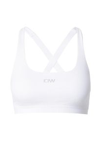 ICANIWILL, Femmes Soutien-gorge de sport, gris clair / blanc
