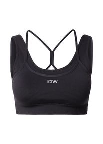 ICANIWILL, Femmes Soutien-gorge de sport 'Mirage', noir / blanc