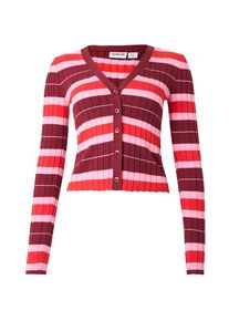 Noisy may Strickjacke 'NMANNY' Damen, rosa / rot / bordeaux, Gr&ouml;&szlig;e M