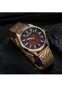 Holzkern Holzuhr Nomadics (Achat/Gold), Herren, Naturholz