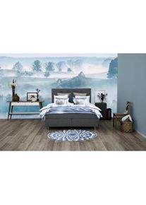 Home Affaire, Home Affaire Boxspringbett &raquo;Nordica&laquo; inkl. Topper, auch in &Uuml;berl&auml;nge 200/220 cm, anthrazit, Struktur (100% Polyester), Struktur