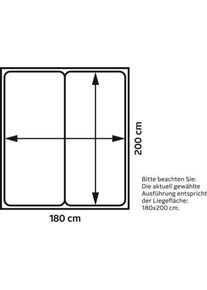 Home Affaire, Home Affaire Boxspringbett &raquo;Exclusive&laquo; inkl. Topper, 3 Breiten, 3 H&auml;rtegrad-Ausf&uuml;hrungen, rot, Samtoptik (100% Polyester), Samtoptik