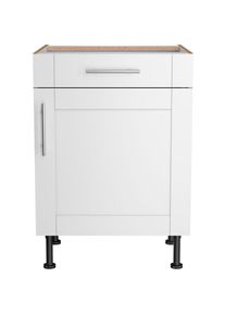 Kochstation, KOCHSTATION Unterschrank »KS-Ahus« Breite 60 cm, weiß matt, wildeiche nachbildung, B/H/T: 60 cm x 87 cm x 58,4 cm