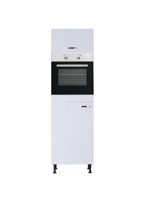 Kochstation, KOCHSTATION Backofenumbauschrank &raquo;KS-Cara&laquo; Backofenumbauschrank, wei&szlig;, wei&szlig;, B/H/T: 60 cm x 211,8 cm x 58,4 cm