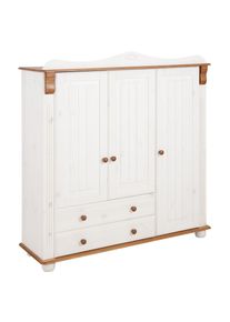 Goodproduct, GOODproduct Wäscheschrank »Adele, Mehrzweckschrank« 2 Breiten: 93/130 cm H/T ca. 135/40 cm, aus massiver Kiefer, 2-oder 3-türig, weiß, 