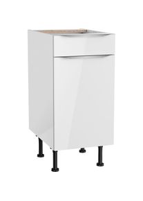 Kochstation, KOCHSTATION Unterschrank »KS-Aken«, weiß hochglanz, weiß, B/H/T: 40 cm x 87 cm x 58,4 cm