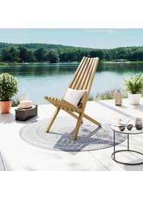 Ambia Garden Garten-Relaxsessel , Akaziefarben , Holz , Akazie , vollmassiv , 45x73x75 cm , FSC 100% , faltbar , Gartenm&ouml;bel, Gartenliegen, Liegest&uuml;hle