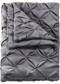 Tagesdecke mit Zwirbel in grau, 80x80 cm, bonprix