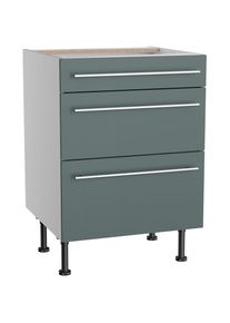 Unterschrank »KS-Bern2« Breite 60 cm, 1 Schubkasten, 2 Auszüge , grün , KOCHSTATION