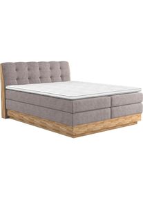 Boxspringbett »Naome« Boxspringbett, Inklusive Topper , grau , Home Affaire