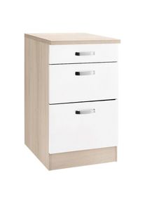 Unterschrank »Faro«, mit Metallgriffen, Breite 50 cm , weiss , Optifit