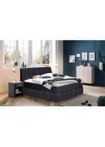 Boxspringbett »Paxton« Neue Toppervarianten! , blau , Places of Style