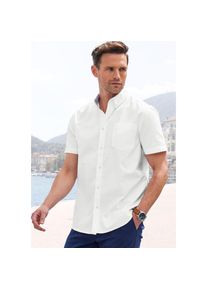 H.I.S. H.I.S, Herren, Kurzarmhemd &raquo;regular-fit&laquo; mit Button-down-Kragen, reine Baumwolle, sanftes wei&szlig;, XXL (45/46), N-Gr, H.I.S Herren Hemd mit Button-down-