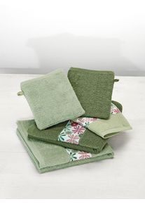 WITT 5tlg. Handtuch-Set, gr&uuml;n, Gr&ouml;&szlig;e 0, 100% Baumwolle
