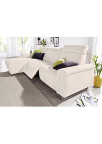 Sit & More Sit & More, sit&more Ecksofa »Township L-Form« wahlweise mit elektrischer Wallfree-Funktion, linen, Luxus-Microfaser (100% Polyester);NaturLEDER Punch