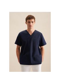 Seidensticker, Herren, Seidensticker Funktionshemd Kasack Uni, dunkelblau, M39-40, normale Ärmellängen, Passform: Regular