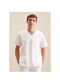 Seidensticker, Herren, Seidensticker Funktionshemd Kasack Uni, weiß, XL43-44, normale Ärmellängen, Passform: Regular