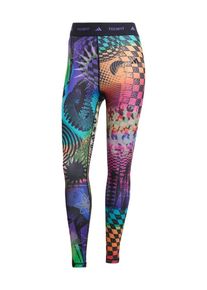 adidas Performance Sporthose Damen, gelb / gr&uuml;n / lila / orange, Gr&ouml;&szlig;e S