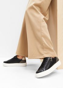 Tamaris Plateau-Sneaker mit Rei&szlig;verschluss in schwarz, Gr&ouml;sse 41, bonprix
