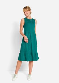 Jerseykleid aus reiner Baumwolle in petrol, Gr&ouml;sse 44/46 (L), 100% Baumwolle, bonprix