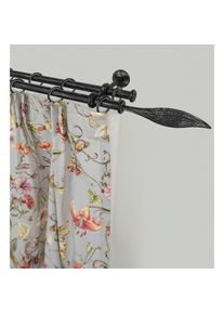 Gardinenstange »ESPERANCA« Ø 16 mm 2 läufig-läufig Wunschmasslänge rustikale Vorhanggarnitur, verlängerbar, Eisen, mit Ringe , schwarz , Garesa