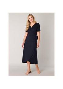 Base Level, Unisex, Wickelkleid &raquo;Yvie&laquo; In bequemer, elastischer Qualit&auml;t, navy dunkelblau, 48, N-Gr, Wickel-Kleid Yvie von BASE-LEVEL
